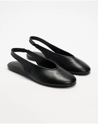 Atmos&Here - Marlowe Leather Sling Back Ballet Flats