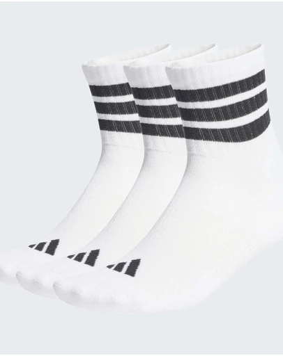 adidas Performance - 3 STRIPES CUSHIONED SPORTSWEAR MID CUT SOCKS 3 PAIR PACK Unisex