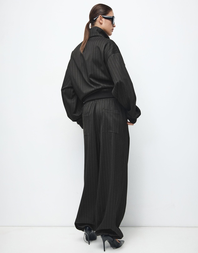 M.N.G - Pinstripe Bomber Jacket