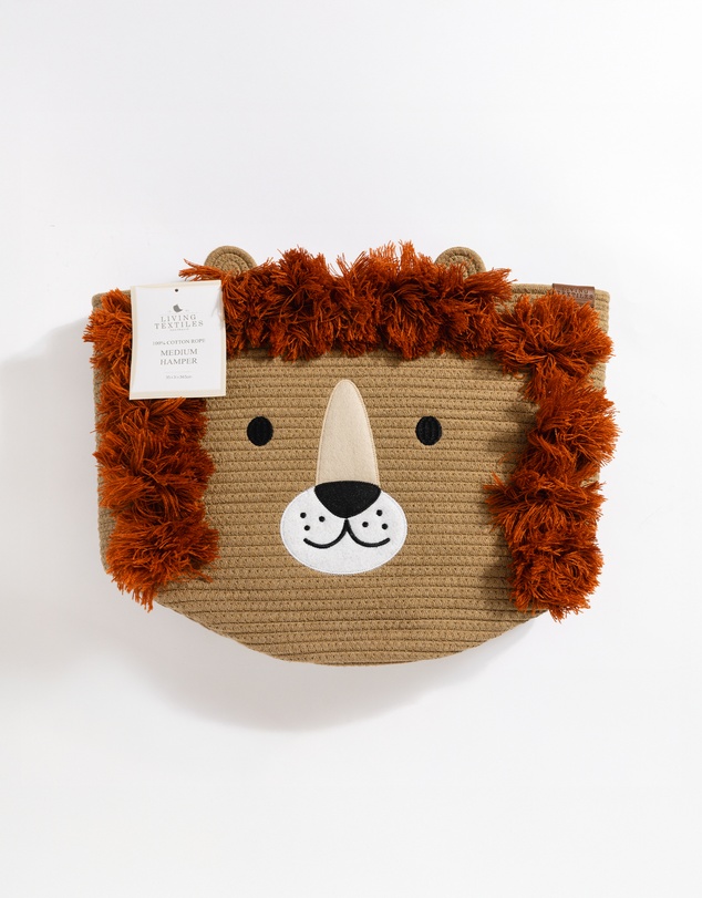 Living Textiles - Cotton Rope Animal Hamper - Lion
