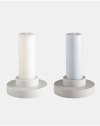porter green - escc medium pillar candle soy-blend unscented candles