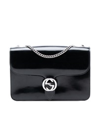 Pre-Loved by Azura Reborn - Pre-Loved Medium Polished Calfskin Dollar Interlocking G Crossbody