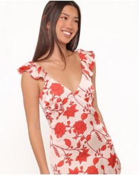 Petal & Pup - Enala Maxi Dress - Red Floral