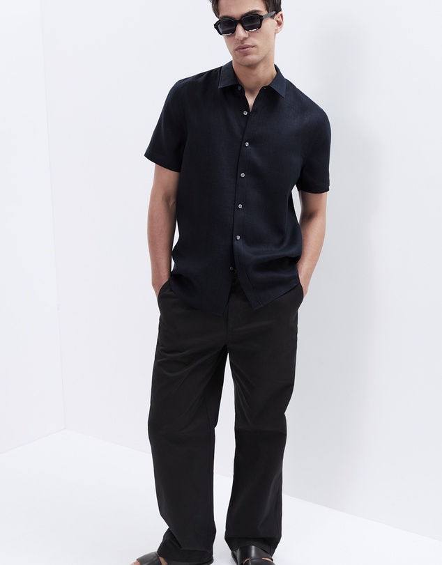 UNISON - Linen S/S Regular Fit Shirt