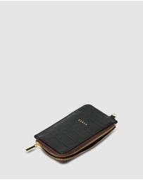 SABEN - Winona Card Holder Black Croc