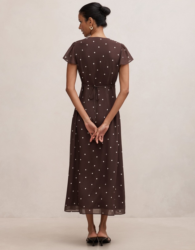 Forever New Petite - Ardelia Petite Flutter Sleeves Midi Dress