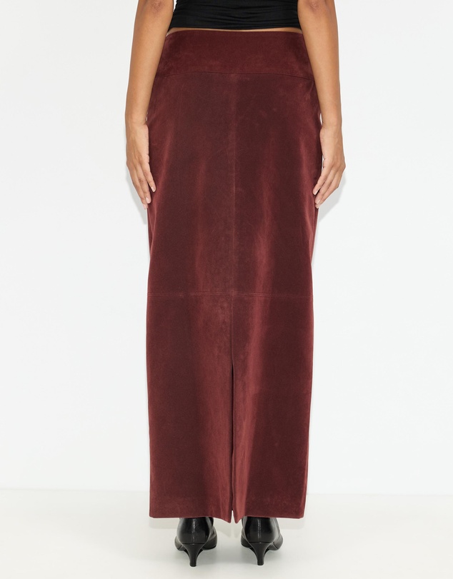 Dazie - Bailey Faux Suede Midi Skirt