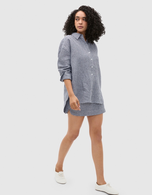 Seed Heritage - Linen Gingham Mini Skirt