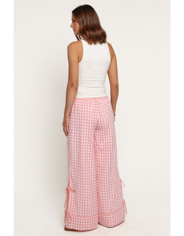 Petal & Pup - Rafa Wide Leg Pants - Pink Gingham