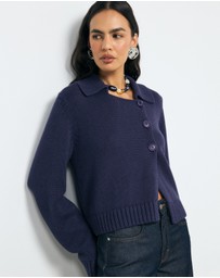 AERE - Miya Cotton Wool Cardigan