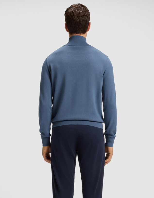 BOSS - Cotton-Cashmere Sweater With Zip Collar
