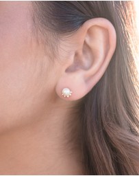 Georgini - GEORGINI OCEANS COOGEE FRESHWATER PEARL EARRINGS GOLD