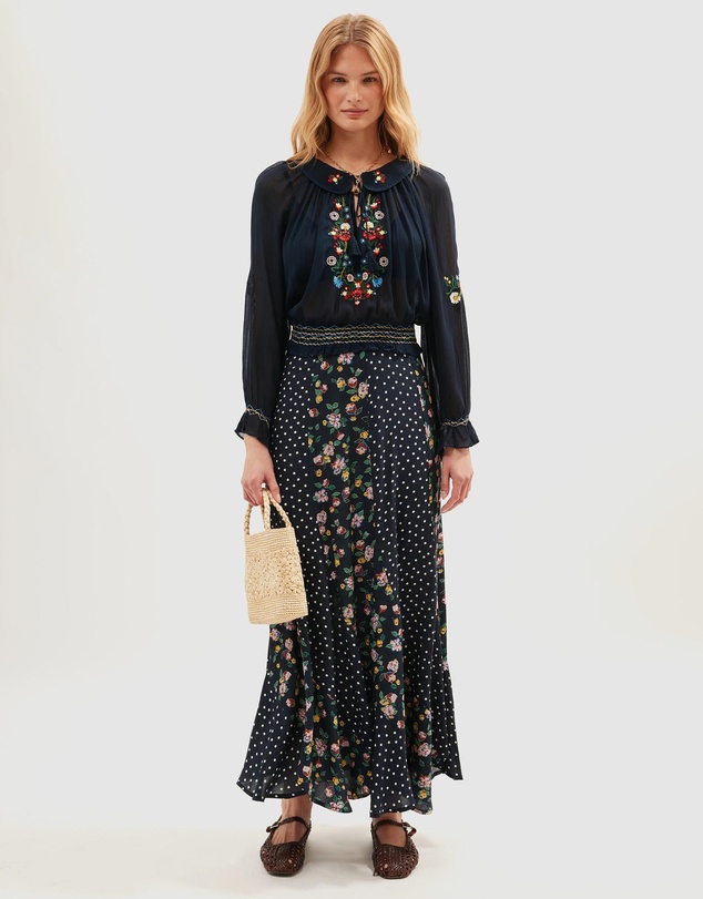 Rixo - Gracella Skirt Kimmie Dot Mix