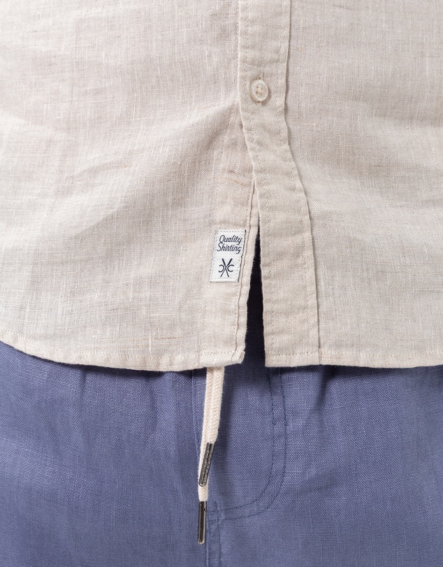 Coast Clothing - Long Sleeve Linen Shirt in Natural Sand
