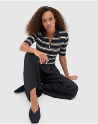Seed Heritage - Variegated Rib Polo Top