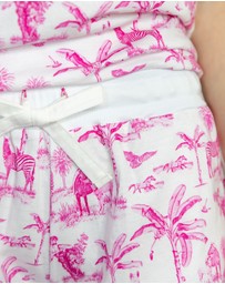 Sant And Abel - Women's Skydog Toile Pink Jersey Short PJ Set