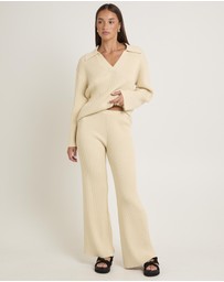 Subtitled - Stella Ribbed Knit Pants