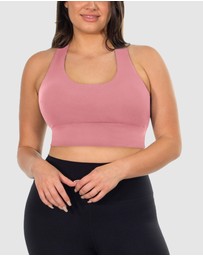 B Free Intimate Apparel - Mesh Racer Long Line Sports Bra (B-C-D-DD-E) Cup