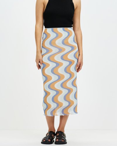 Mesh Midi Skirt
