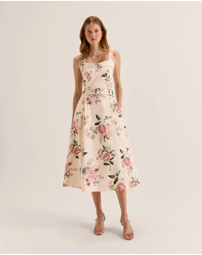 Review - Sunset Rose Midi Skirt