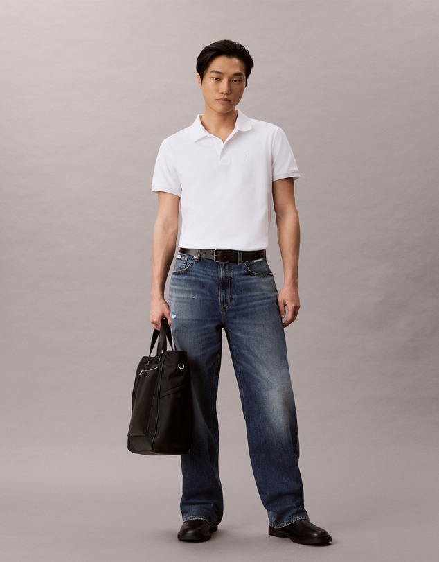 Calvin Klein Jeans - Sleek Interlock Monogram Polo Shirt