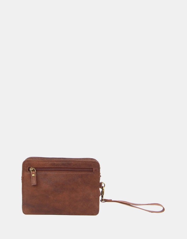 Pierre Cardin - Pierre Cardin Rustic Leather Organiser Bag