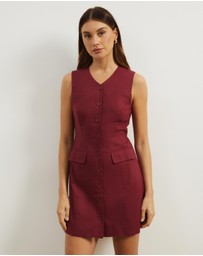 Atmos&Here - Juno Tailored Linen Blend Mini Dress