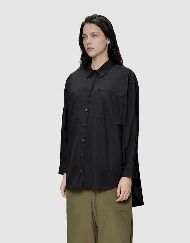 RAINS - Light Woven Long Sleeve W Shirt Black