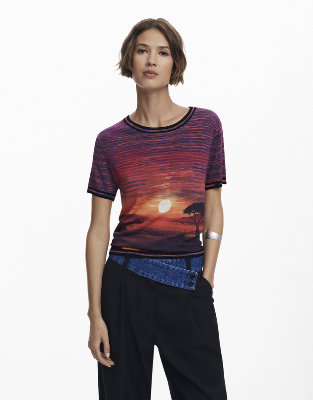 Desigual - Sunset Knit T-Shirt