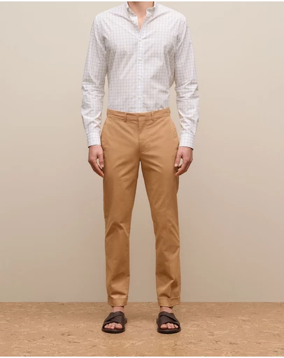 Trenery - Tailored Cuff Detail Pant in Camel