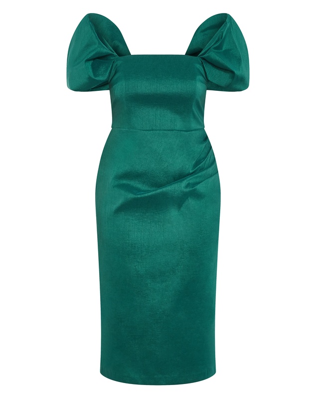 City Chic - Elyse Off Shoulder Midi Dress