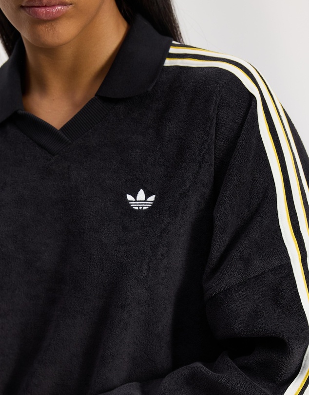adidas Originals - Terry Towel V-Neck Long Sleeve Top