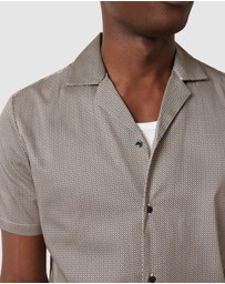 Politix - Geo Satin Cuban Collar Shirt
