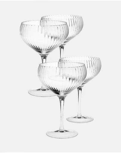 HOTTIE - Ollie 4-Piece Coupe Glass Glass Set