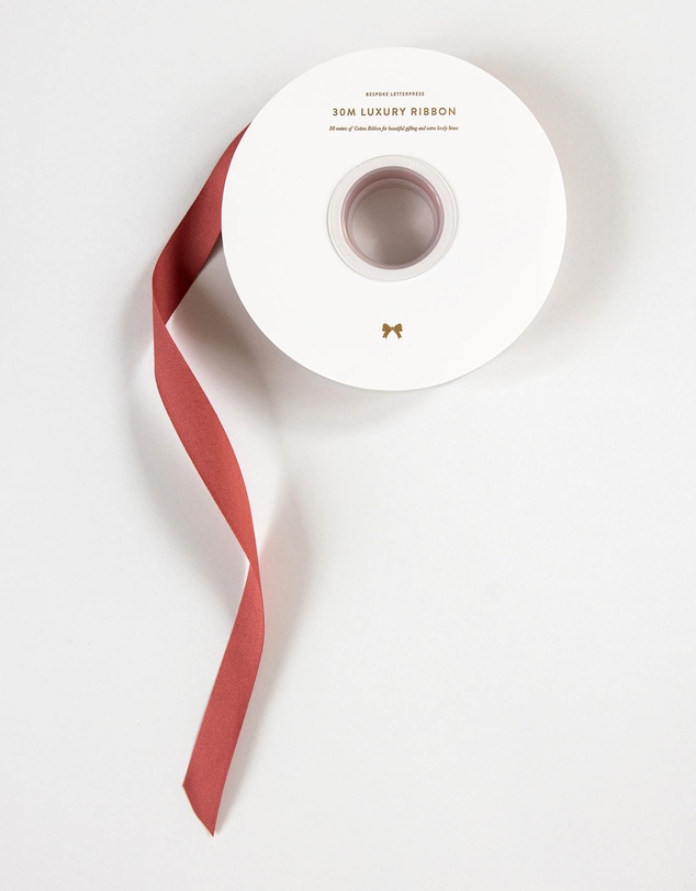 Bespoke Letterpress - Cotton Ribbon - Tea Rose - 30 Meters