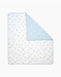 Living Textiles - Reversible Quilted Cot Comforter - Elephant Playtime