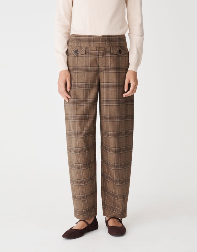 Forcast - Lani Barrel Leg Check Pants