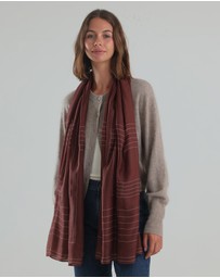 Morgan & Taylor - Maze Light-Weight Scarf in Burgundy Red