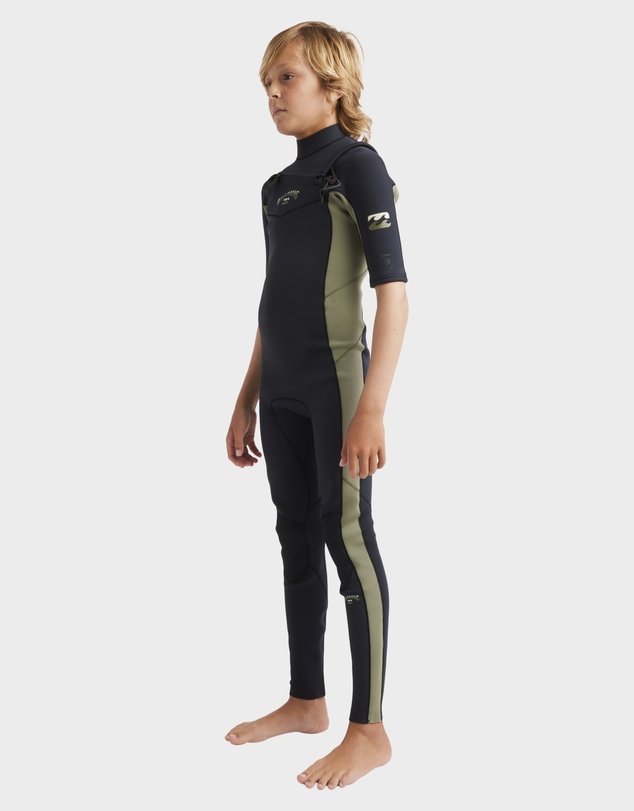 Billabong Kids - Boys 8 to 16 Absolute Natural Chest Zip Wetsuit