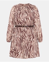 City Chic - Plus sizeMaddie Print Dress - latte