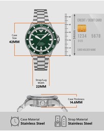 Emporio Armani - Silver Tone Analogue Watch