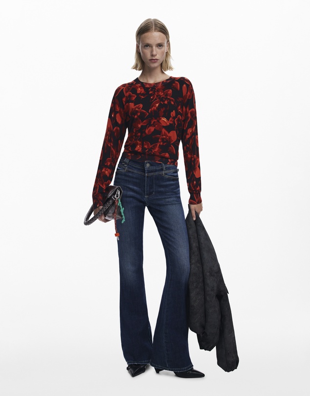 Desigual - Lightweight floral sweater