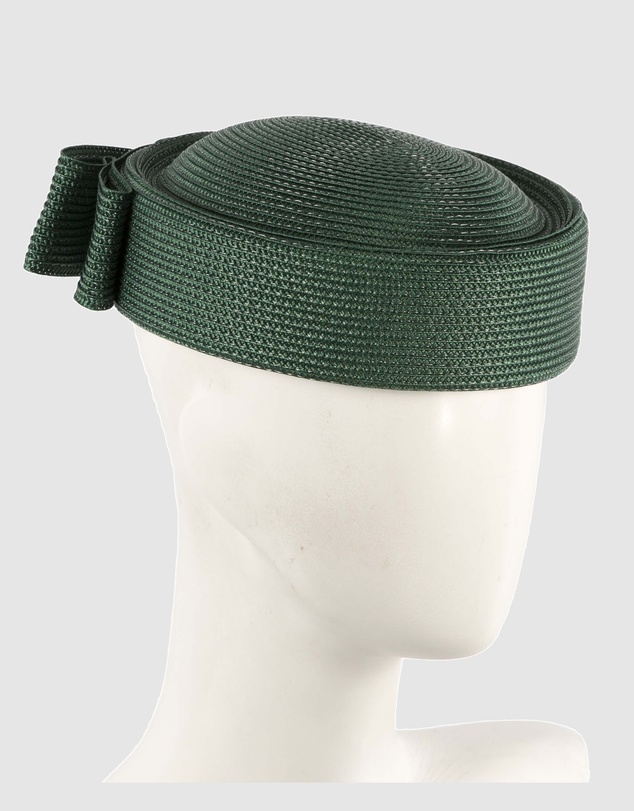 Max Alexander - Dark Green Braid Pillbox Hat
