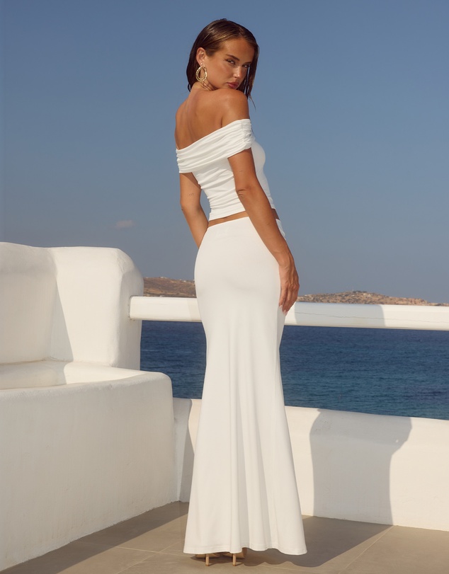 Runaway the Label - Remina Low Waist Ruched Maxi Skirt