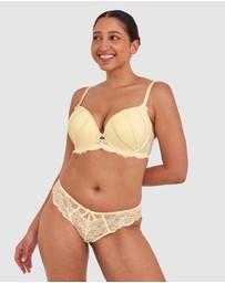 Bras N Things - Bethany Push Up Bra-Light Yellow