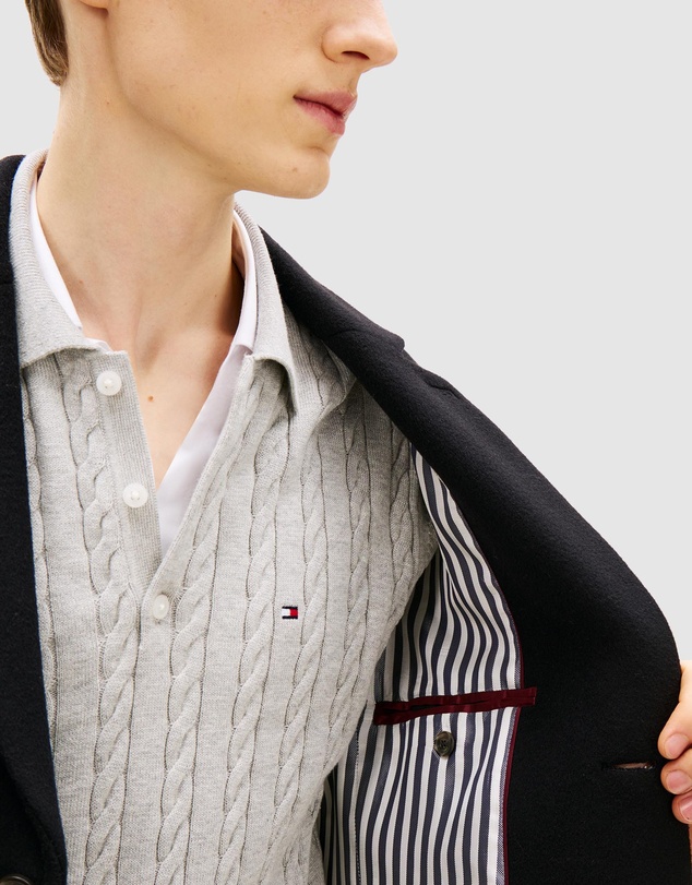 Tommy Hilfiger - Smart Casual Wool Blend Single Breasted Coat