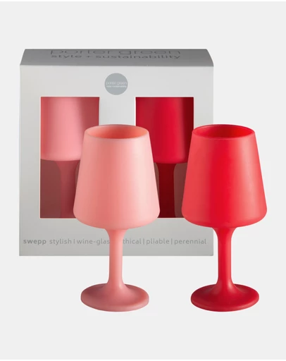 porter green - swepp silicone unbreakable wine glasses