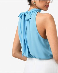 Forcast - Shelby Draped Sleeveless Top