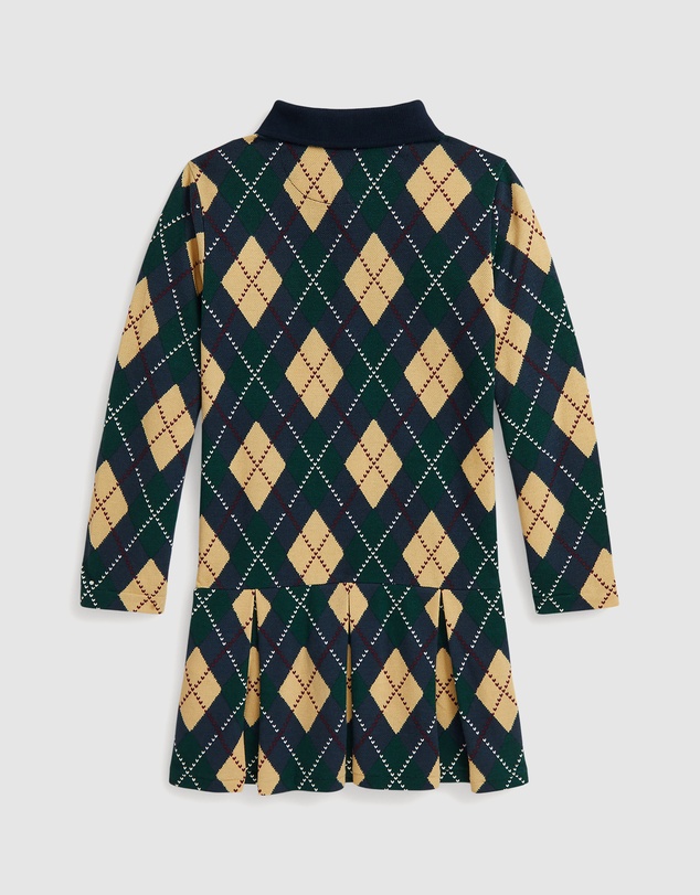 Polo Ralph Lauren - Argyle Stretch Mesh Polo Dress - Babies-Kids