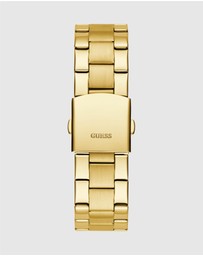 GUESS - Guess Gents and Ladies Set - Badge Gold-Tone Analogue & Fame Ladies Gold Tone Analogue